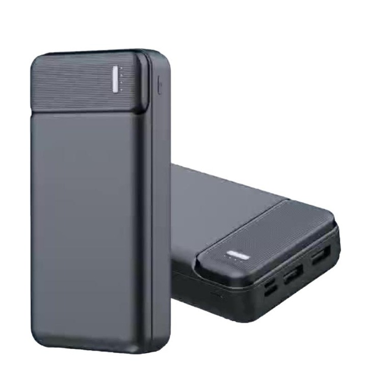 Преносима батерия 20000mAh, 2 USB порта, едновременно зареждане, многоцветен