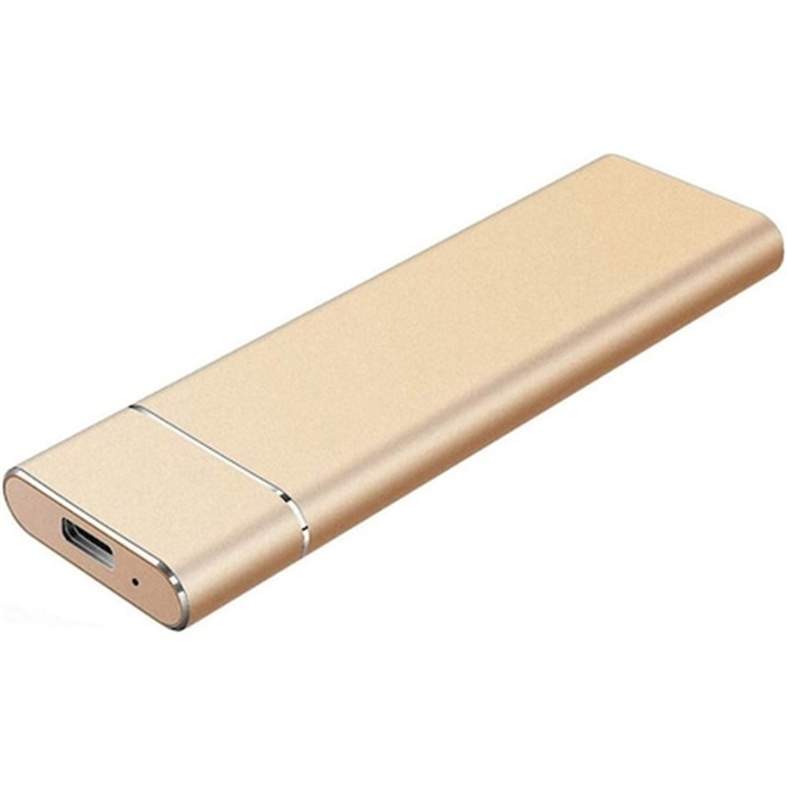 Хард диск SSD 2TB, Sunmostar, метал, злато, 10.3x3.5x1cm