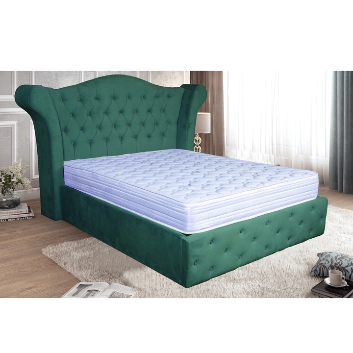 Saltea ortopedica PREVI Silver Medical Confort, 160x200x19 cm, spuma poliuretanica, hipoalergenica, termoregulatoare, antitranspiranta, material Silver, reversibila, cu sistem de aerisire, fermitate tare