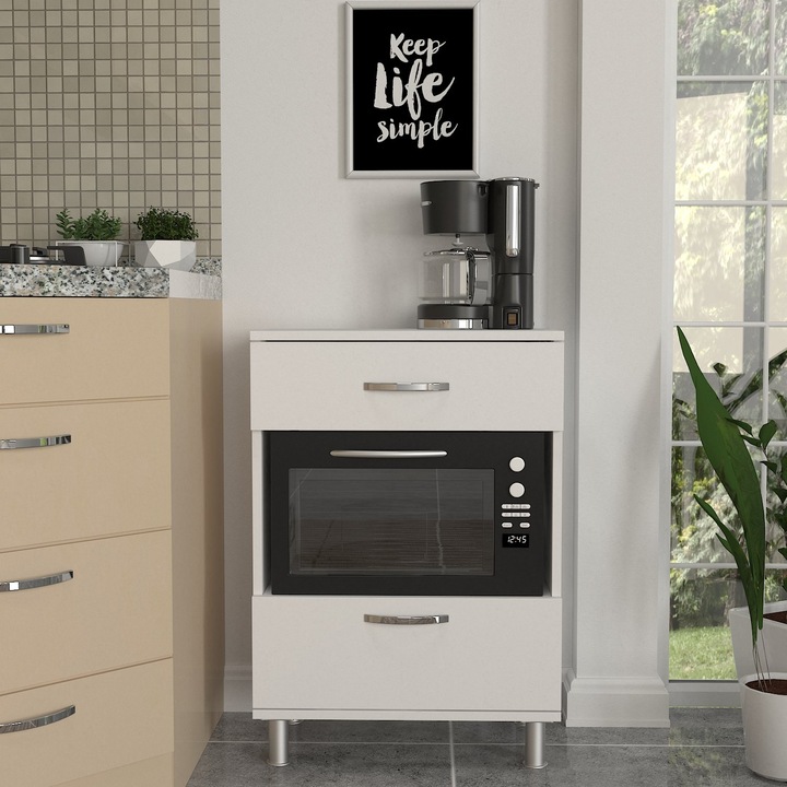 Кухненски органайзер, компактен, UnicUtil, 60 x 35,5 x 86,3 см, бял