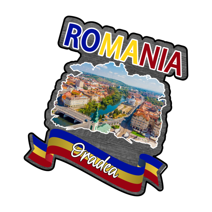 Magnet suvenir gift shop personalizat cu mesaj, romania oradea, model 158, din lemn