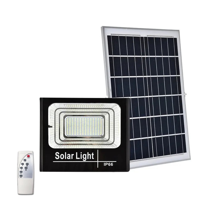 LED прожектор, със соларен панел, дистанционно управление, 60W