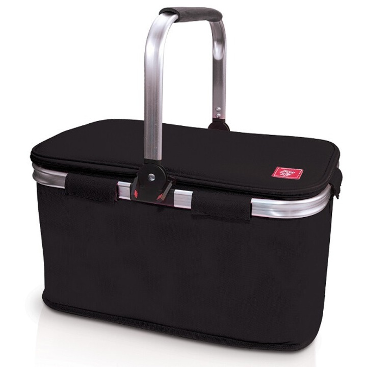 Cos de picnic termic, izolant, pentru alimente, pe plaja, Iris Barcelona, Negru, 20L