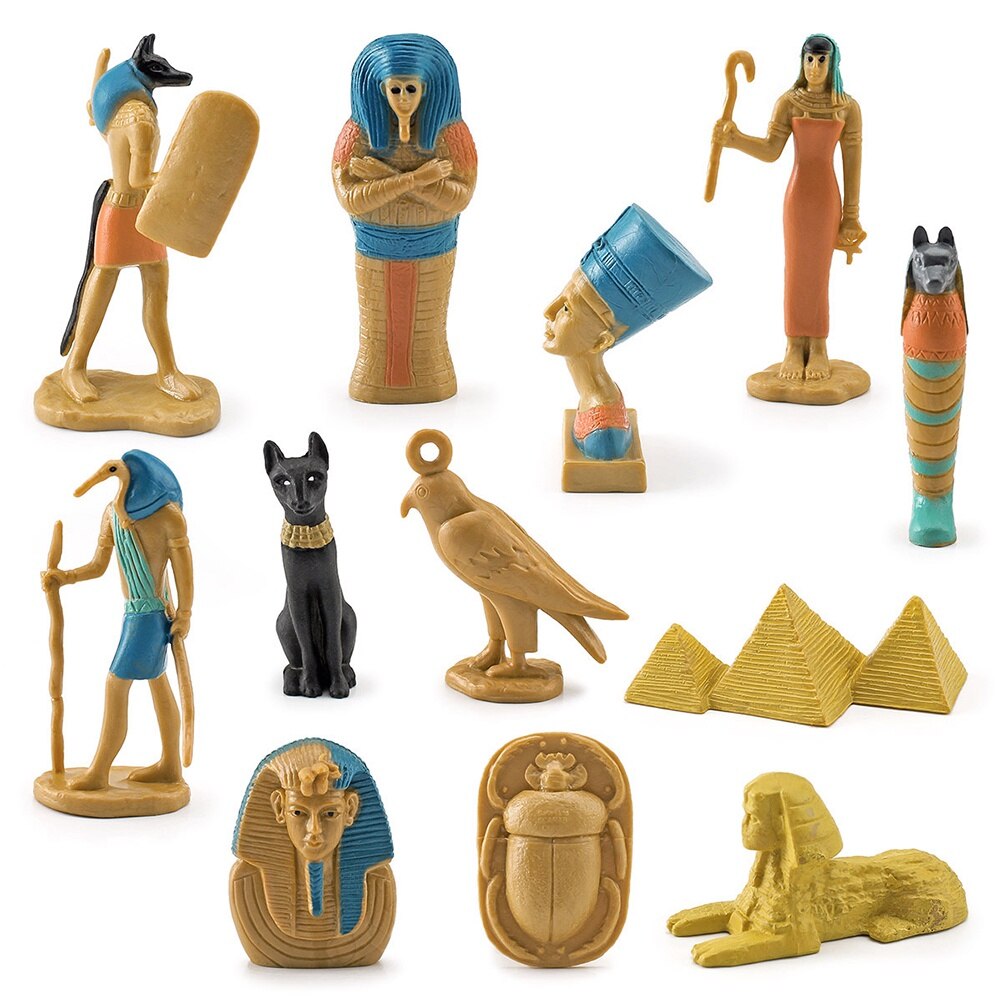 THE EGYPTIANS 32ピース 1/32スケール Set 12 Figurine Miniature Egipt Antic, Cozevdnt, PVC, 10 x 6 x 3