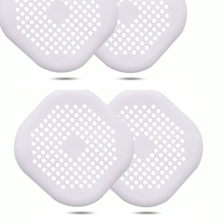 Силиконова цедка за отцеждане, Fokelyi, комплект от 4 броя, бяла, голям размер, лесна за почистване