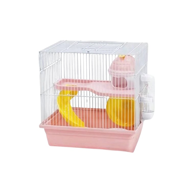 Cusca pentru hamsteri, Biotur, include adapator, hranitor si jucarii, 30x24x30 cm