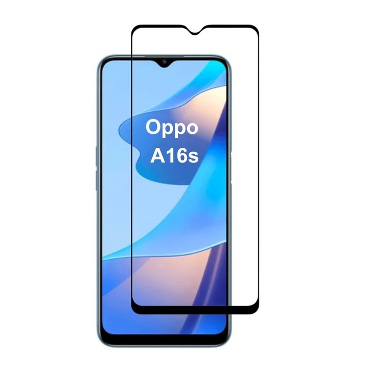 Folie de Protectie din Sticla compatibila cu Oppo A16S cu Kit Montare Inclus, Adeziv pe toata suprafata, Protectie Anti-Zgarieturi si Socuri