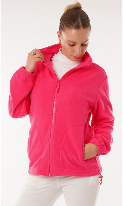 Női tréningruha, Arina, Magas gallér, Melegen tartás, Rózsaszín