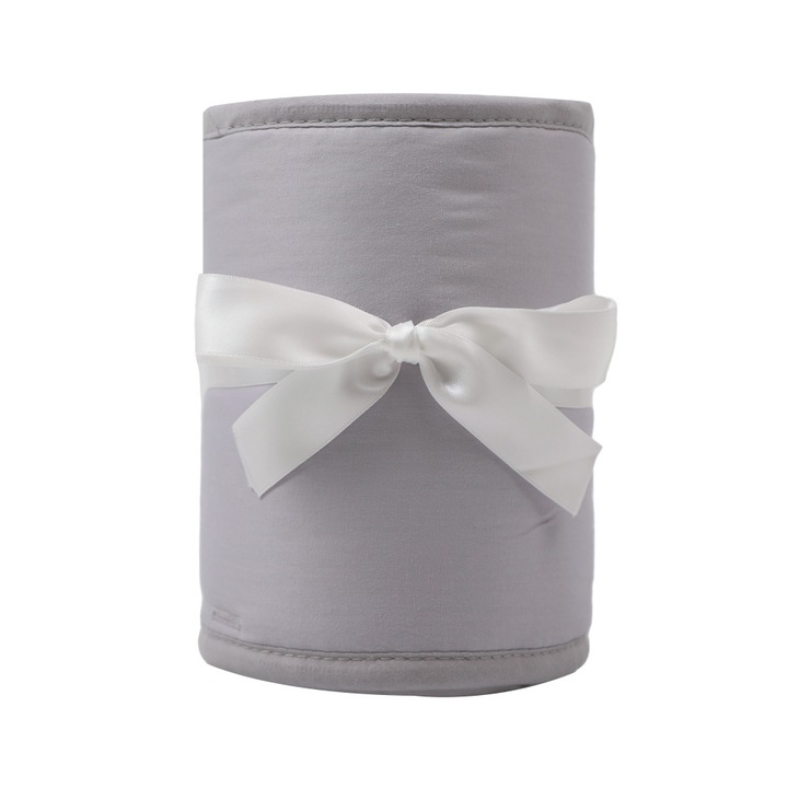 Протектор за бебешко креватче LYCENXI, комплект от 3 части, сив, размери 51x7 инча и 27.5x7 инча