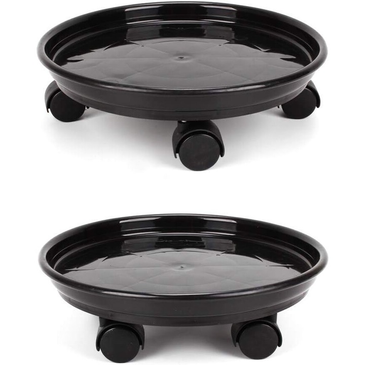 Raft pentru plante, cu roti flexibile, multifunctional, interior/exterior, stabilitate sporita, 30x30cm