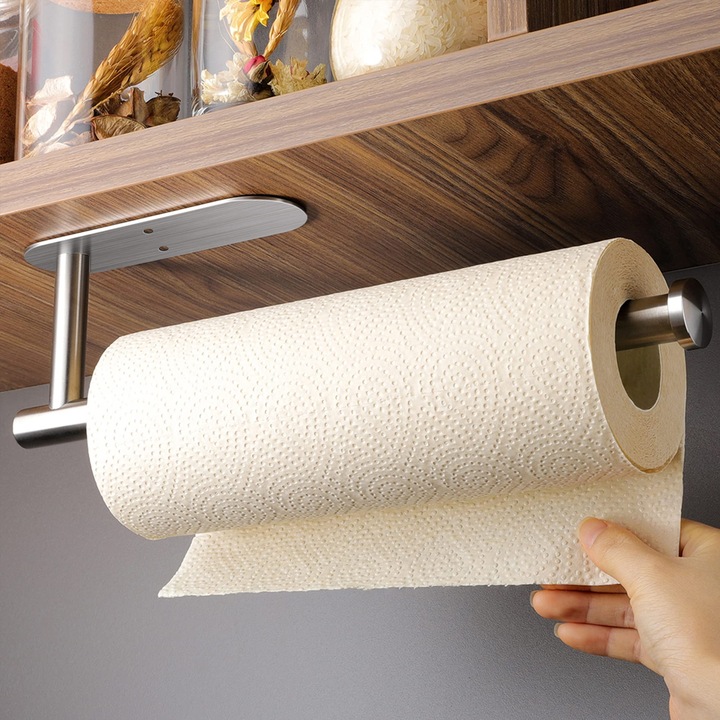 Държач за кърпички, Enforose, неръждаема стомана 304, стенен монтаж, водоустойчив и устойчив на ръжда, ефективен дизайн за пестене на място