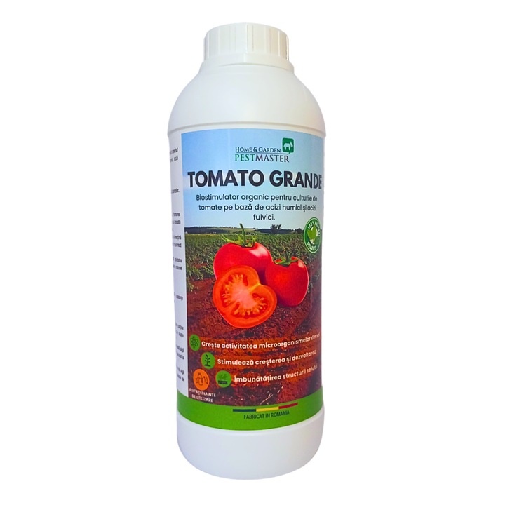 Biostimulator pentru tomate, Pestmaster, Tomato Grande, 1L, imbunatateste productivitatea, optimizare sol