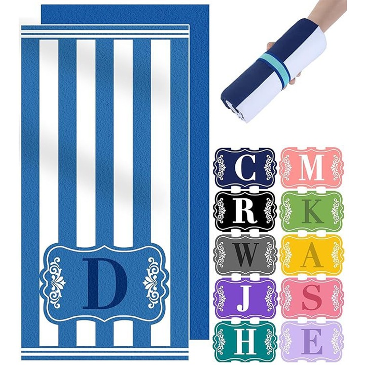 Изключително големи плажни кърпи, персонализирани, бързосъхнещи, лесни за носене, многоцветни, 100x200 см