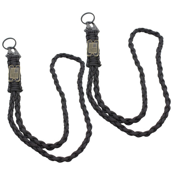 Set 2 snururi ecuson exterior, AMRINUGL, negru, 55x2.5x1cm
