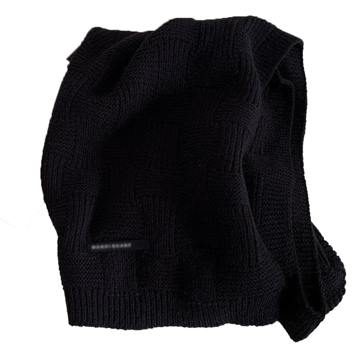 Esarfa tricotata pentru femei, multicolor, 178x33.5cm, material acrilic, calduroasa