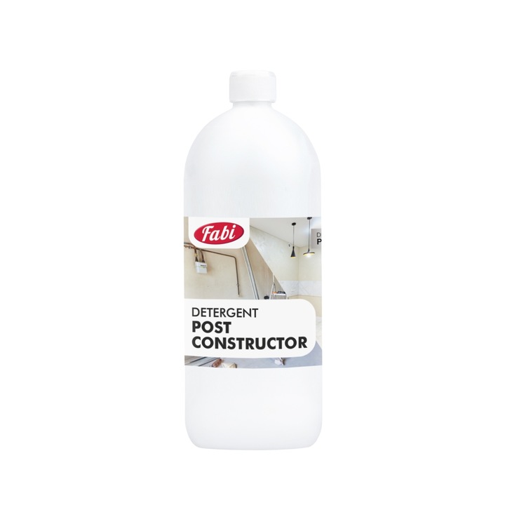 Detergent profesional Post Constructor, Fabi, 1L, pentru eliminarea reziduurilor de materiale de constructii