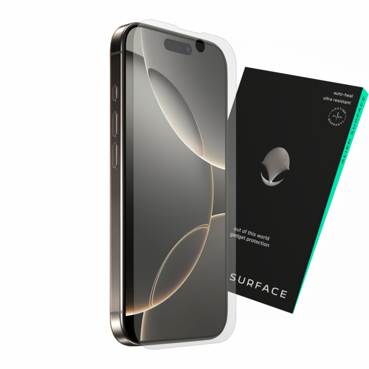Apple iPhone 16 Pro védőfólia, tokkal kompatibilis képernyővédő, Alien Surface