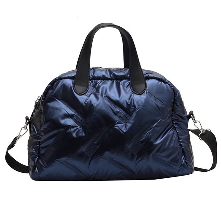 Jormftte keresztpántos táska, khaki/kék, 34x14x24cm, ponyva + poliészter anyag, 1 db táska