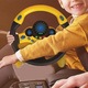 Kids Driving Simulator PRO interaktív kormánykerék, állítható láb több felületen, hangokkal és lámpákkal, 360 fokos elforgatással, tapadókorongos rögzítéssel, bal-jobb jelzéssel, leállás, lebontás, gyorsítás gombokkal, fekete/sárga