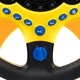 Kids Driving Simulator PRO interaktív kormánykerék, állítható láb több felületen, hangokkal és lámpákkal, 360 fokos elforgatással, tapadókorongos rögzítéssel, bal-jobb jelzéssel, leállás, lebontás, gyorsítás gombokkal, fekete/sárga