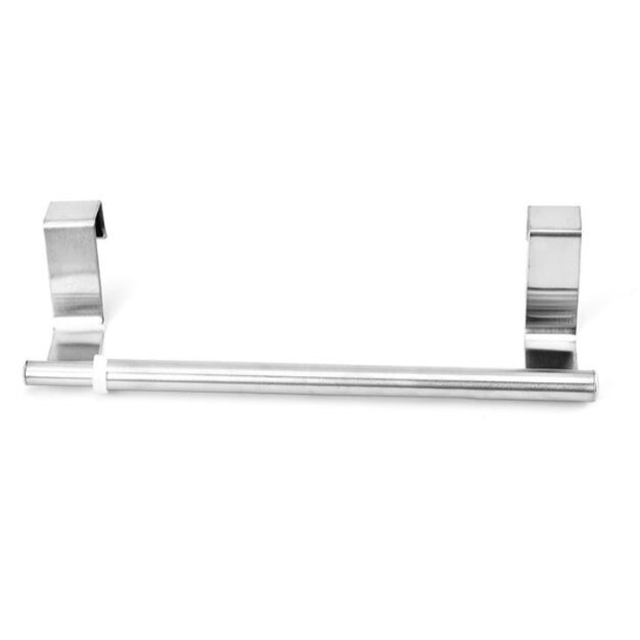 Rozsdamentes acél kihúzható törülközőrúd, matt ezüst színű, egyszerű telepítés, helytakarékos