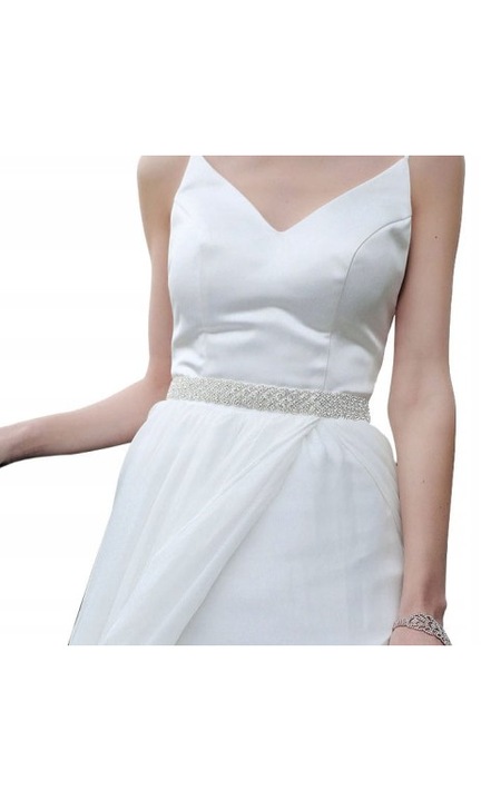 Колан, Little Angel, P105, циркон, бял