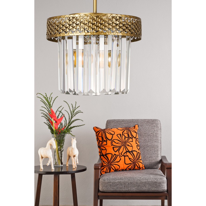 Plafoniera Sitrus Crystal 2, metal, cristal, 30x30x35cm, 2xE27