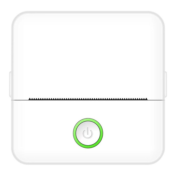 Принтер за етикети, TOIITKQ, Bluetooth, бял, компактен, 200x200 DPI