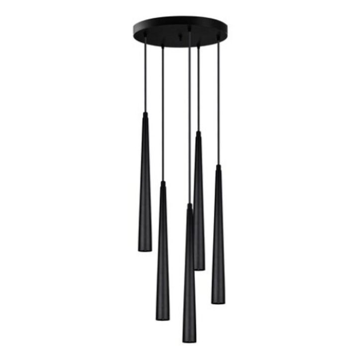 Полилей Squid Lighting, метален, диаметър 43 см, височина 135 см, 5x E14