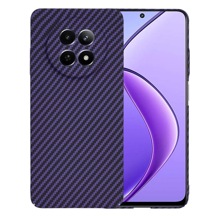 Кейс за Realme 12x / 12, Techsuit, Carbonite FiberShell, Лилав