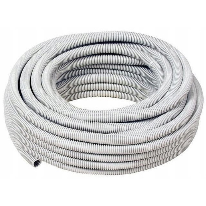 Tub pentru cabluri electrice, AKS Zielonka, 16mm, PVC, 10m, Gri