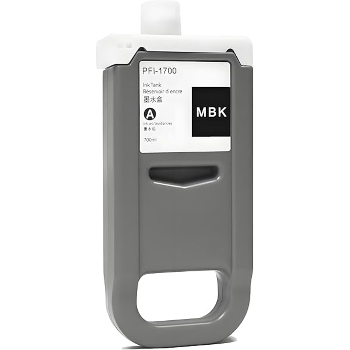Касета с мастило PFI1700 Matte Black, 700 ml, 7000 страници Съвместима с Canon imagePROGRAF Pro-2100, Pro-4000, Pro-4100, Pro-6000, Pro-6100
