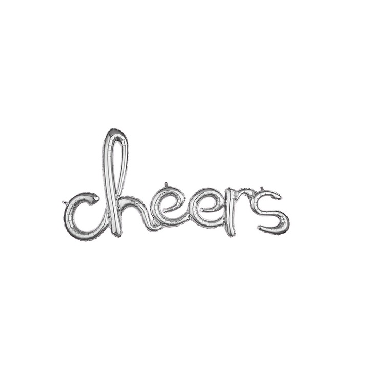 Фолиев балон Anagram, сребрист, 101x53 см