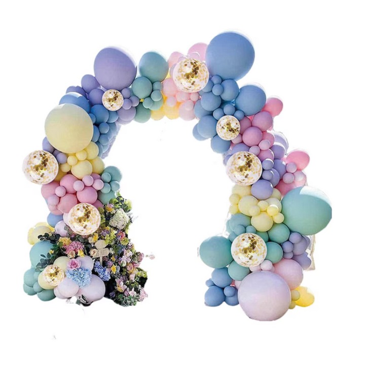 Set baloane si decoratiuni aniversare, baloane latex pentru arcada, baloane macarons, 117 PCS TZ-PD0018