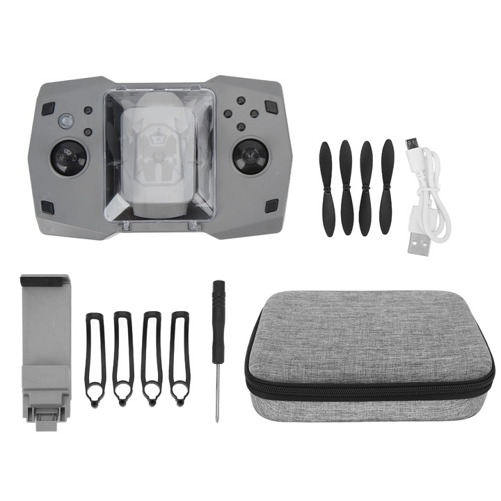 Дрон Enforose KY906, мини, 4K, управление по телефон, сгъваем, сив, размери в сгънато състояние 82x60x36 мм