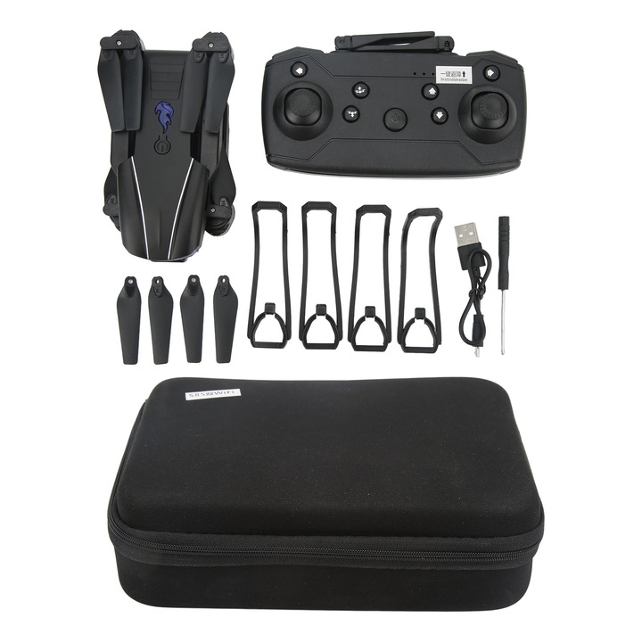 XT1 RC drón 4K kamerával, fej nélküli móddal, akadályelkerüléssel, összecsukható karokkal, LED-del, felnőtteknek és gyerekeknek