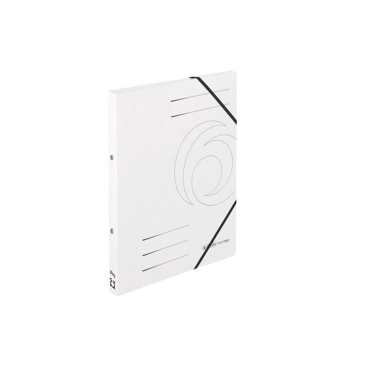 Mapa cu inele A4 Quality alba din carton, HERLITZ