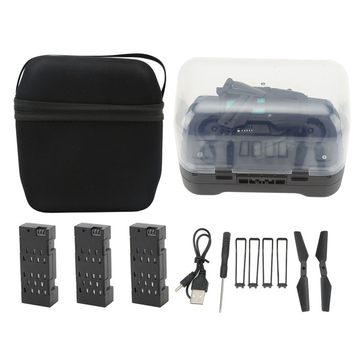 XT3 Drón Dual HD 1080P Kamerával Integrált 4 Tengelyes Repülőgép Optikai Flow Pozicionáló Mini RC Drón Hármas Akkumulátorokkal