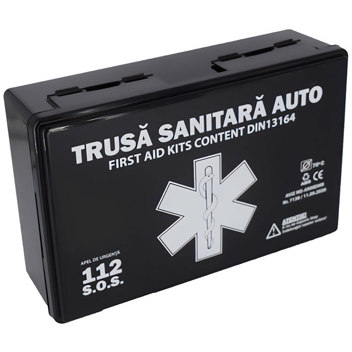 Pachet 10 Truse medicale auto avizata RAR si MS, valabilitate 5 ani, conform DIN 13164