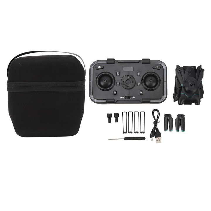 Drona pliabila Enforose cu camera HD duala, evitarea obstacolelor, mentinerea altitudinii, 600g, 150m