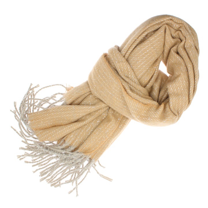 Esarfa de dama, Buticcochet, casmir, 190 x 65 cm, Maro - ES2709