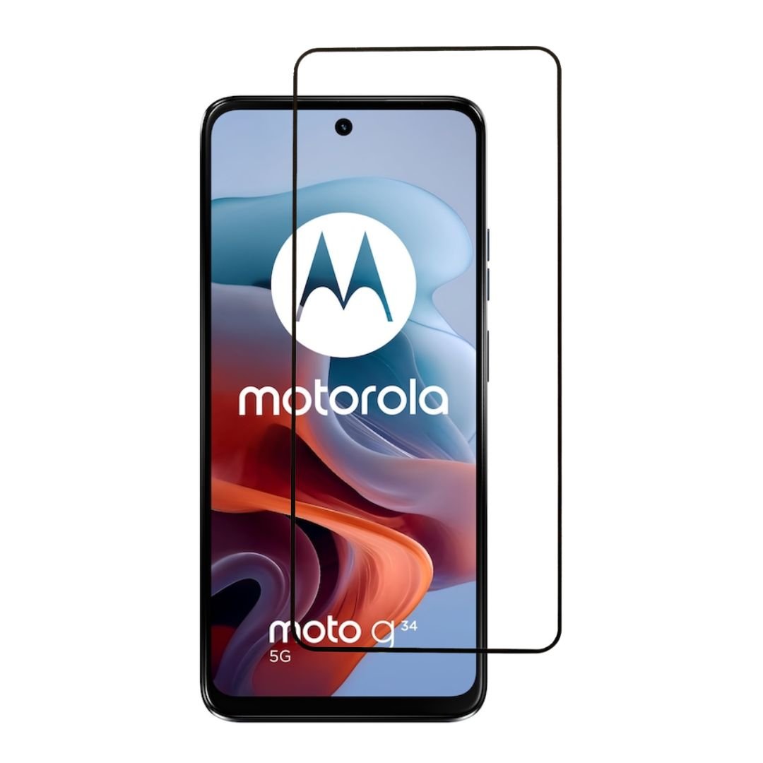 Folie de Protectie din Sticla compatibila cu Motorola Moto G34 cu Kit Montare Inclus, Adeziv pe toata suprafata, Protectie Anti-Zgarieturi si Socuri