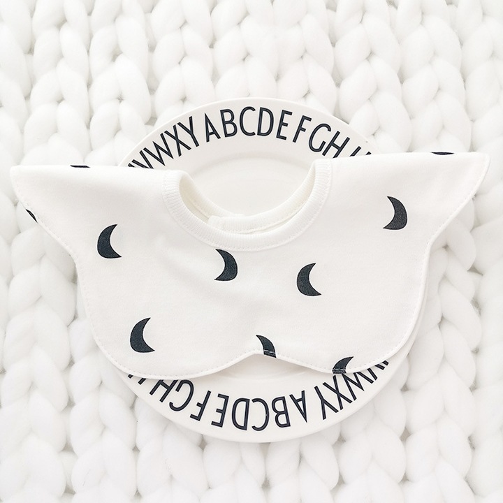 Jormftte pamut babaelőke, unisex, hold mintás