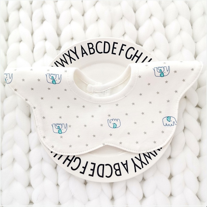 Jormftte babaelőke, unisex design, pamut, 0-1 év, elefánt minta