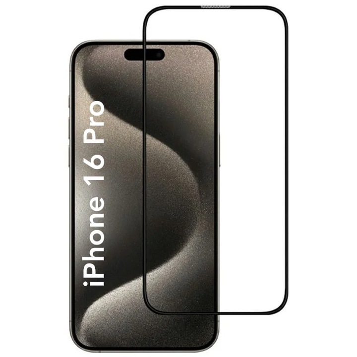 Folie pentru iPhone 16 Pro, Sticla Securizata, Ultra HD, Protectie 9H, Montare Simpla, SKYDDAR 111D - Transparent