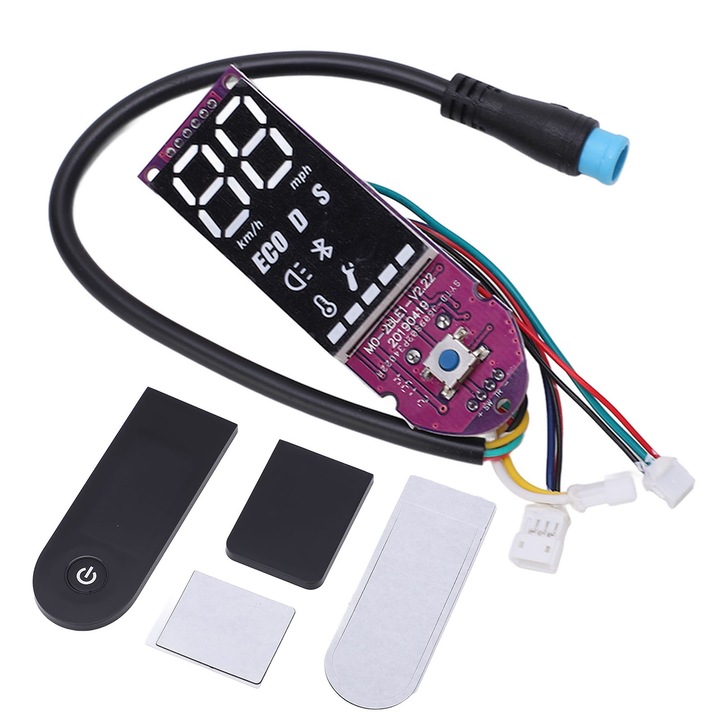 Placa circuit electric scooter Enforose, accesorii upgrade, display clar, 72x23mm, 36-42V, set complet