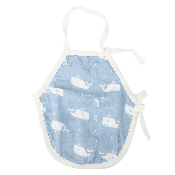 Jormftte babaelőkék, tiszta pamut, mintás, 4 darabos készlet, kék/fehér