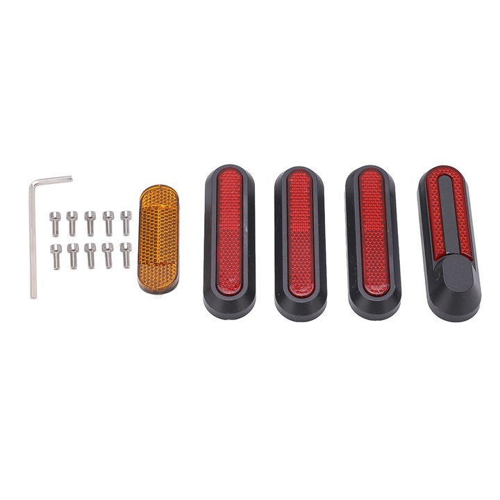 Capace roti trotinete electrice Enforose, set 5 piese, ABS, 99mm x 29mm, reflectorizant 72mm x 22mm