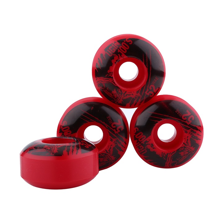 Mmgoqqt gördeszka kerekek, poliuretán, 52 mm, piros