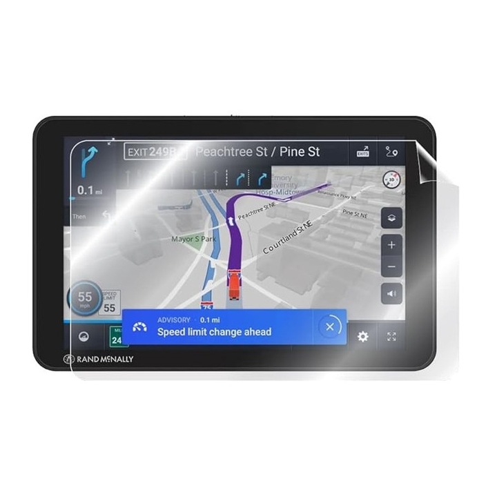 Folie Protectie Navigatie Rand McNally TND Tablet 85 8-inch, Duragon, protectie Display Navigatie, silicon Transparent, Anti-zgarieturi, Anti-amprenta, Regenerabila, Flexibila, Anti-Shock, kit instalare